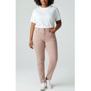 Buffalo David Bitton Womens Dusty Rose Skinny Jeans Size 14/34 Cotton Blend Styl